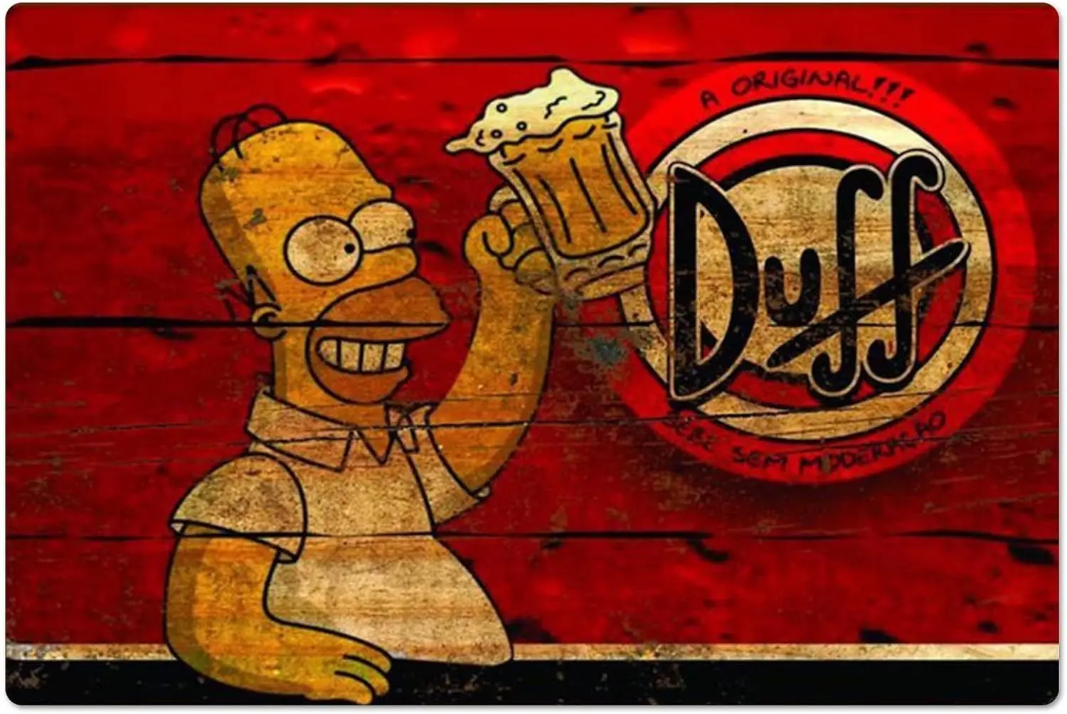 

Металлическая вывеска Гомер Дафф Пиво Алюминий