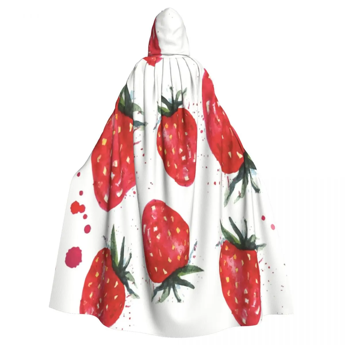 

Unisex Witch Party Reversible Hooded Adult Vampires Cape Cloak Strawberry