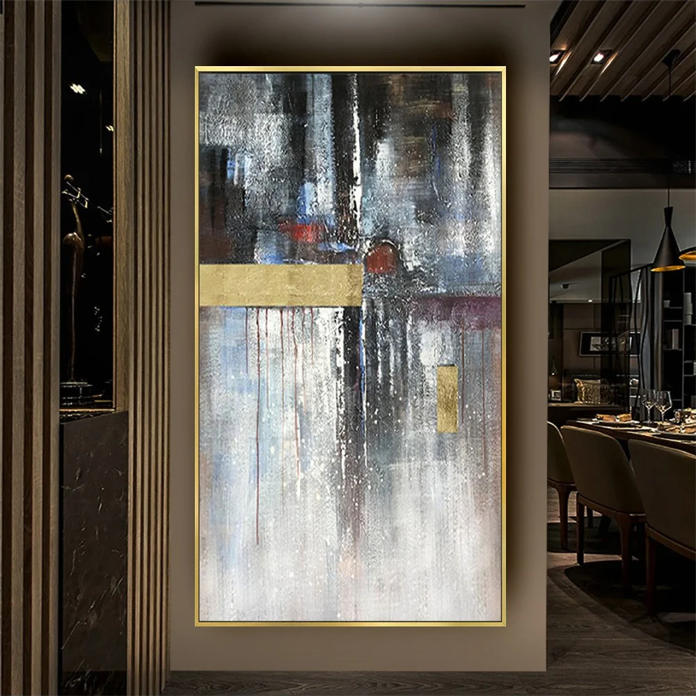 

100% Handmade Oil Paintings On Canvas Wall Art For Bedroom House Abstract Vertical Rectangle Modern Poster Decoration Indoor