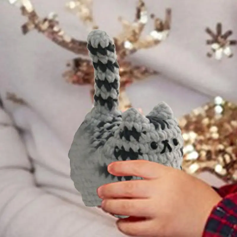 Набор для вязания крючком с изображением кота детский набор котенка вязаный