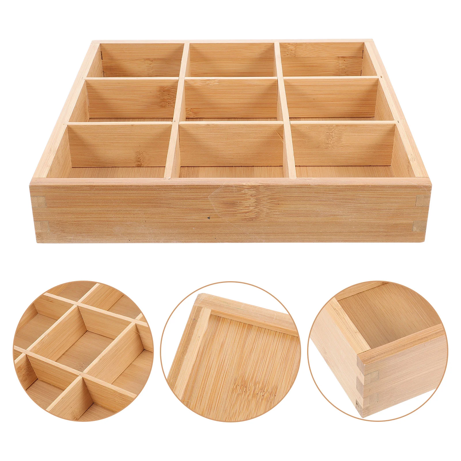 

Delicatessen Separated Snack Platter Bamboo Plate Food Dish Divided Tray Hot Pot Serving Kitchen Compartment Buffet Fruit Bowl