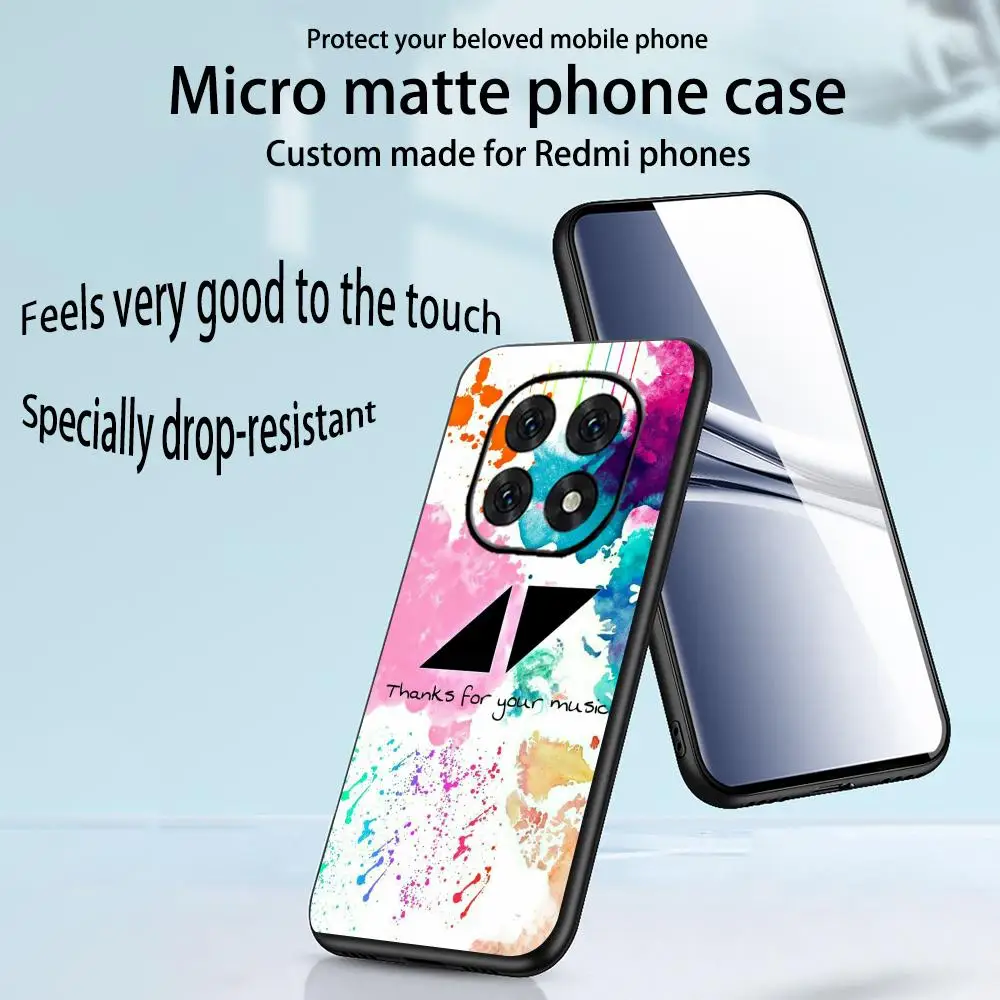 Фото Модный чехол для телефона с крутым принтом AVICII DJ для Redmi Note 17 15 14 13 12 11 Pro Plus S 5G, мягкий черный чехол. №5