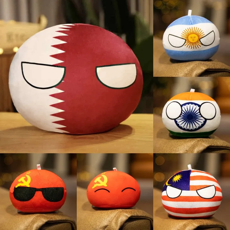 

Новинка 10 см страна мечта Kawaii Polandball плюшевая подвеска мягкая Аргентина земляной шар мягкая кукла для Подвески Брелок