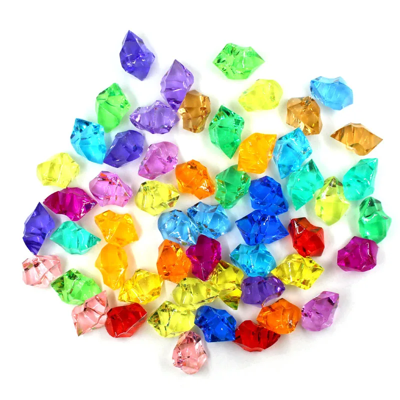 

25Pcs Colorful Aquarium Acrylic Stones Crystal Ice Cubes Decor Vase Filler Pebble Fish Tank Accessories DIY Jewelry Decoration
