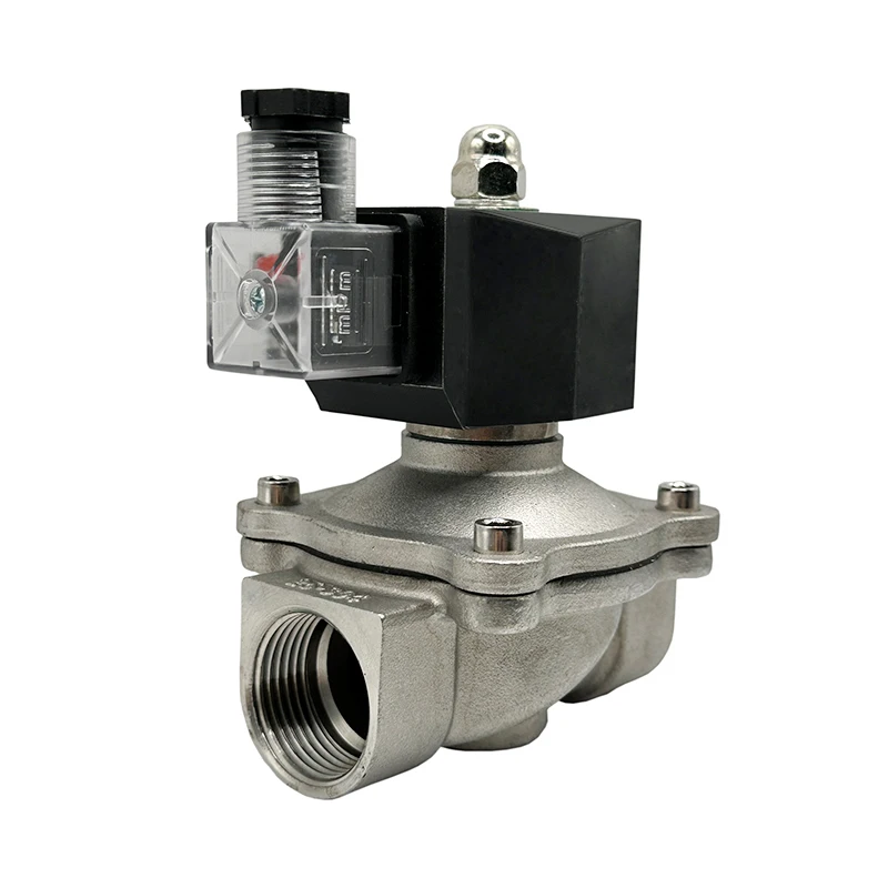 1&quot 2-Way 304 Stainless Steel Solenoid Valve IP65 DIN Coil High Temperature