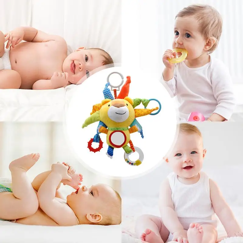 Игрушка игрушечная плюшевая в форме льва для детей 0-3 лет