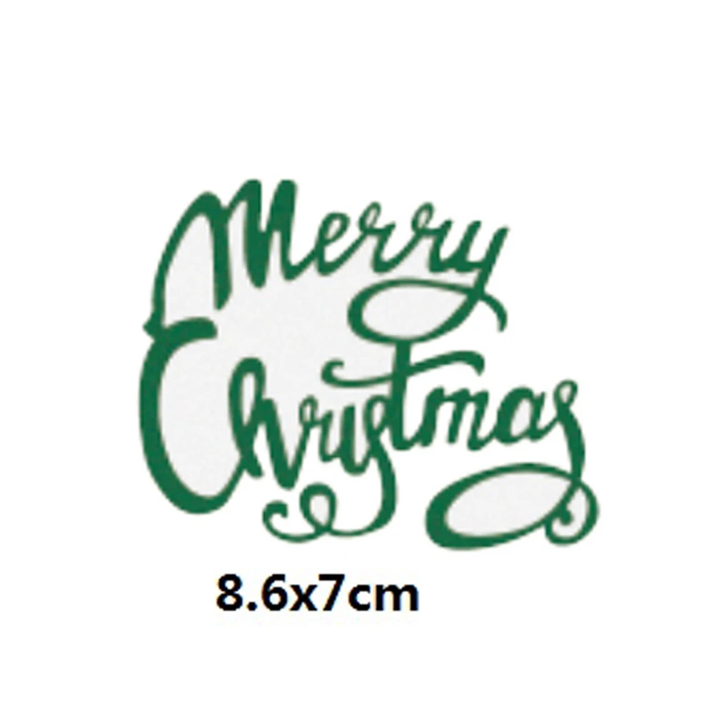 

Надпись "Merry Christmas", металлические Вырубные штампы, искусственное тиснение для бумажных поделок, альбомов, декор «сделай сам»