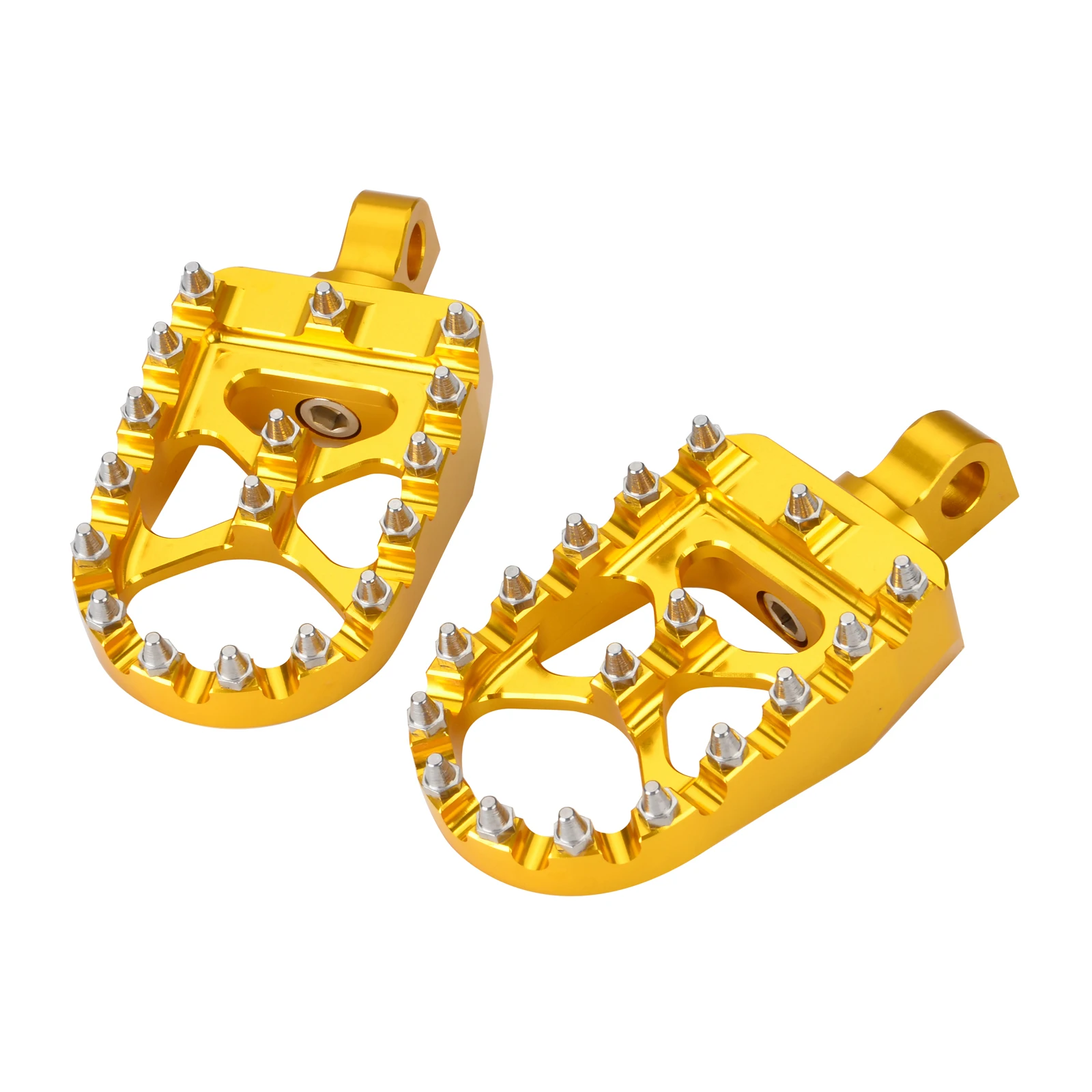 

Goldfire 1 Pair CNC Wide Fat Footpegs 360° Roating MX Foot Pegs Chopper Bobber Style For Harley Dyna Fatboy Sportster Iron 883