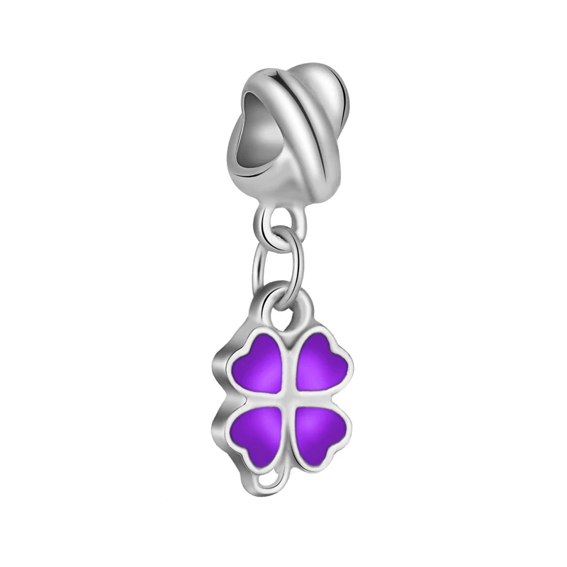 Совершенно новые подвески с жемчугом и цветами в форме сердца фиолетовые шармы