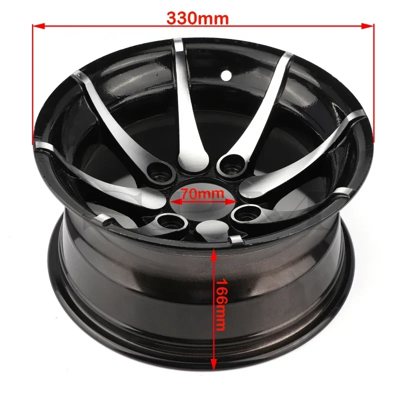 

Запчасти для квадроцикла 12-дюймовые передние и задние колесные диски из алюминиевого сплава подходят для четырехколесных карт UTV вездеходных транспортных средств 12-дюймовые шины