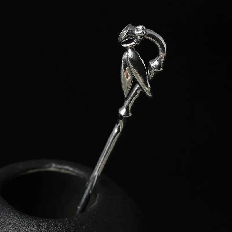 

Дизайнерская новинка креативная тайская Серебряная Ретро простая бамбуковая шпилька классические очаровательные изысканные Женские аксе...