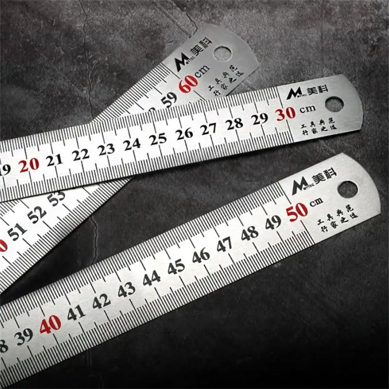 

Двухсторонняя прямая Линейка из нержавеющей стали, Сантиметр, метрические весы, металлическая линейка, точный измерительный инструмент, 15 ...