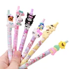 Kawaii Sanrio Канцтовары Cinnamoroll Kuromi гелевая ручка для пресса Мелодия творческая Студенческая смесь аниме Hellokitty ограниченный случайный счастливый