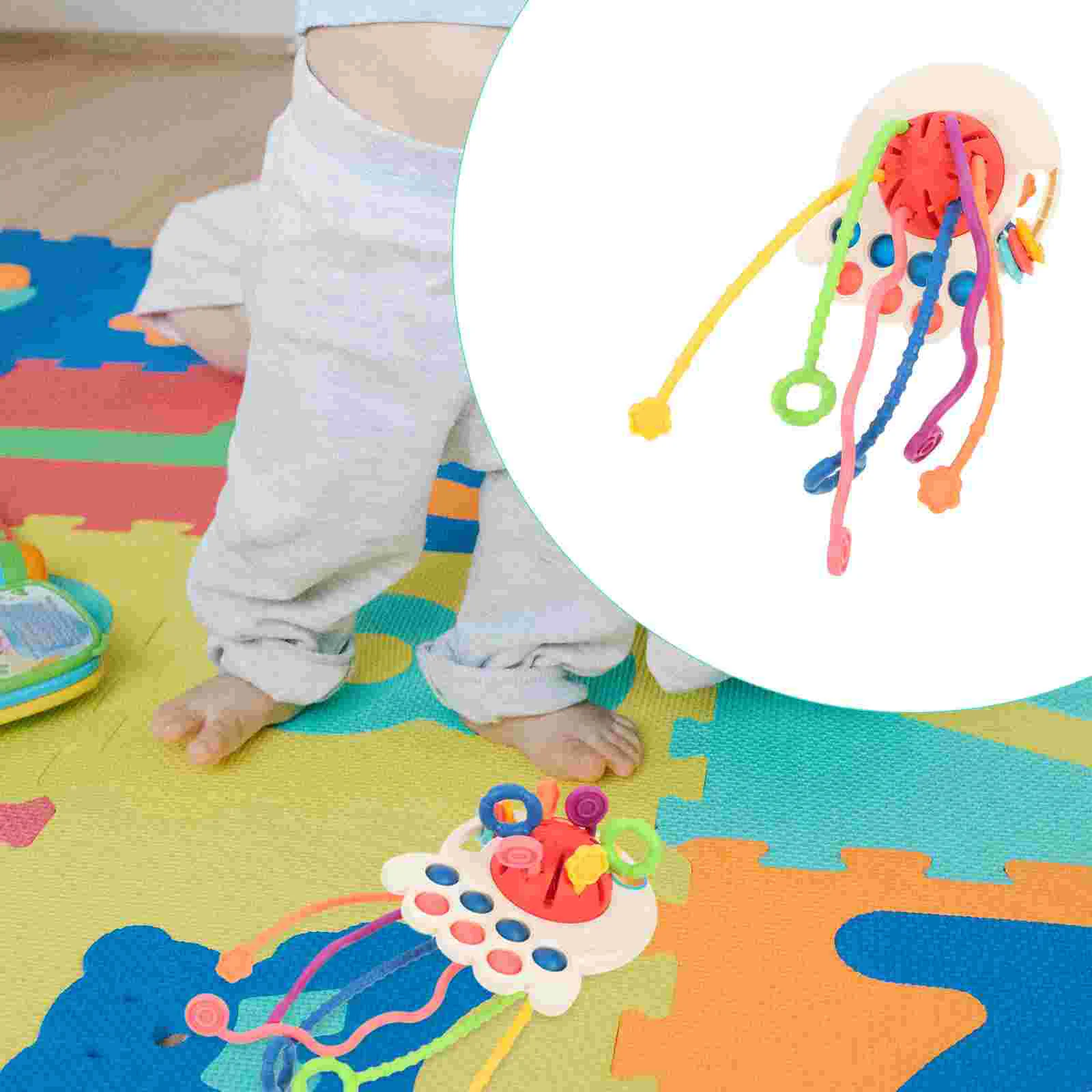 

Baby Early Education Toys Toddler Bath Sensory Stretching Silicone Octopus Kids Educational Silica Gel Babies String