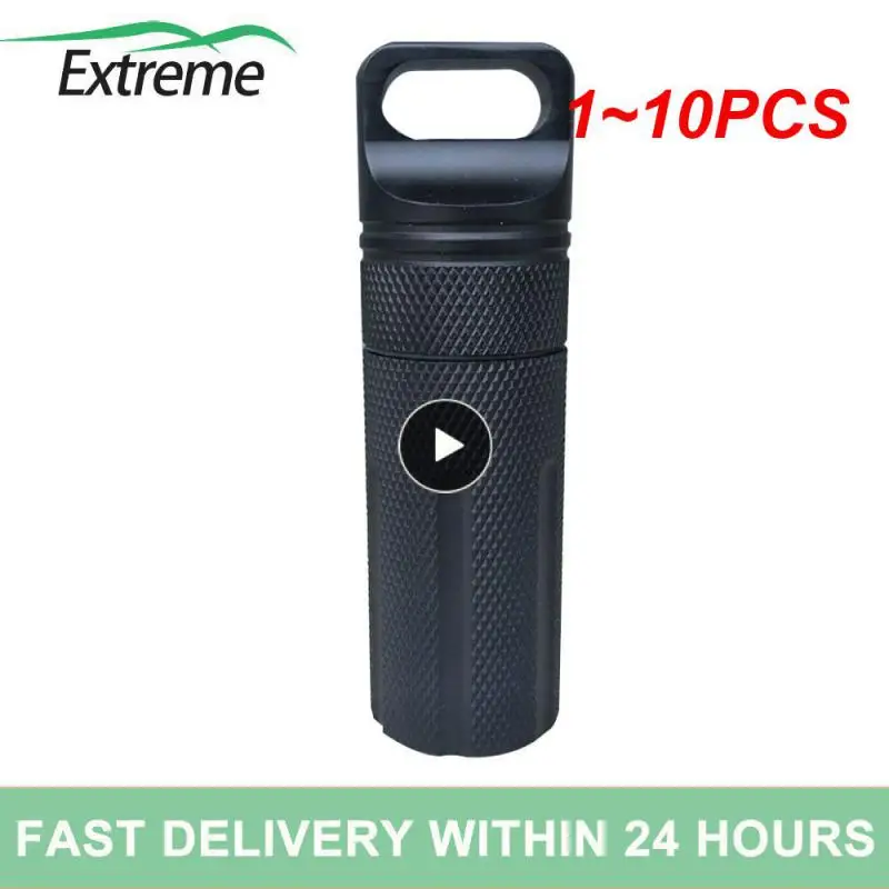 

1~10PCS Aluminum EDC Survival Kit Waterproof Seal Bottle Capsule Airtight Case Outdoor Tools Capsule Holder Storage Container