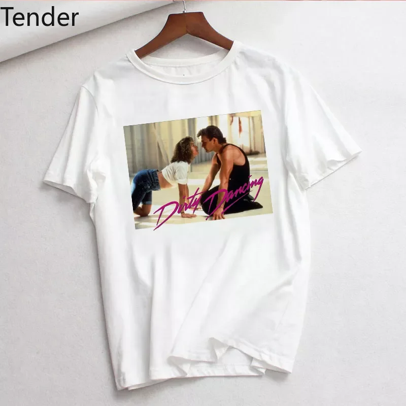

2022NEW Fashion Dirty Dancing Print Grunge T-Shirt Streetwear Harajuku Tee&Tops Spring Summer Plus Szie Funny Girls Tshirt