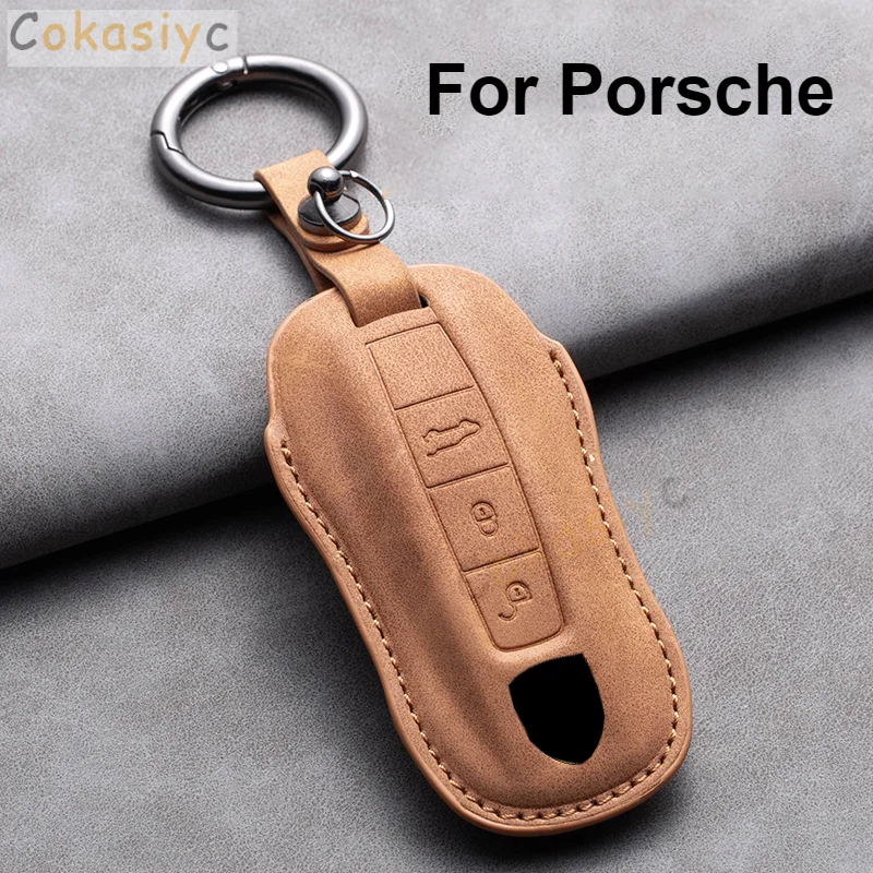 Кожаный чехол для ключей от автомобиля Porsche Panamera Carman Macann Bobst Cayenne 911 970 981 991 996 брелок