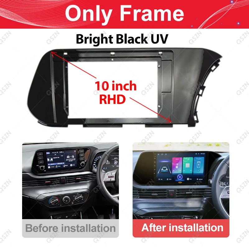 Фото Рамка автомобильного радио Fascias для Hyundai I-20 i20 2021 2022 10,1 дюйма, стерео панель, провод, кабель питания, декодер, адаптер, монтажная панель приборной панели №5