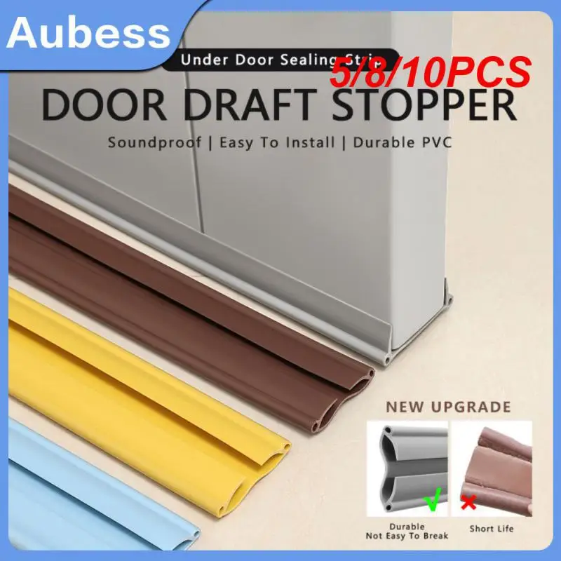 

5/8/10PCS Flexible Sealing Blocker Under Door Seal Strip Waterproof Door Bottoom Draught Excluder Home Accessories Tools Soft