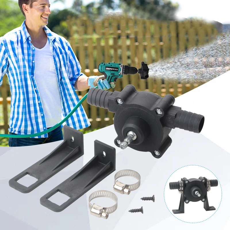 

Portable Electric Drill Pump Self Priming Transfer Pumps Oil Fluid Water Pump Portable Round Shank Heavy Duty Self-Priming Hand