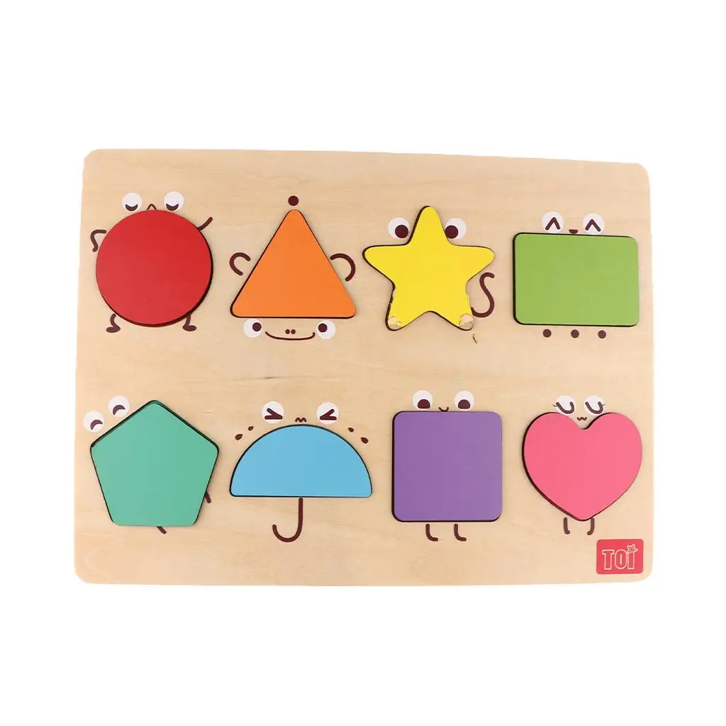 

Wooden Shape Sorter Blocks Montessori Educational Toy for Kids
