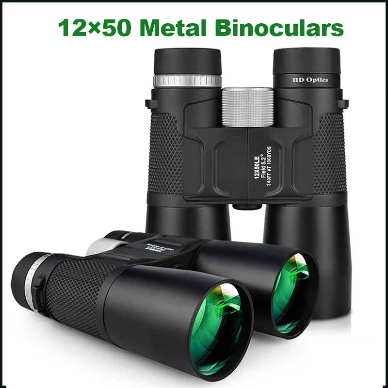 

12×50 Powerful Binoculars HD Power Telescope Wild Field View BAK4 Prism Low-Light Vision for Wildlife Watching Camping