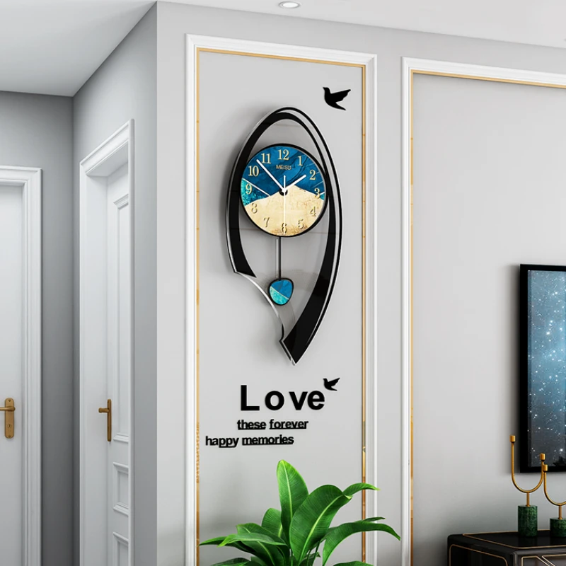 Бесшумные декоративные большие настенные часы современный дизайн креативные