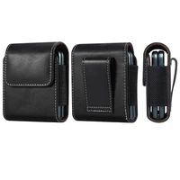 for samsung galaxy z flip 3 5g belt clip holster case cover for huawei p50 pocket pu leather waist bag for motorola razr 5g