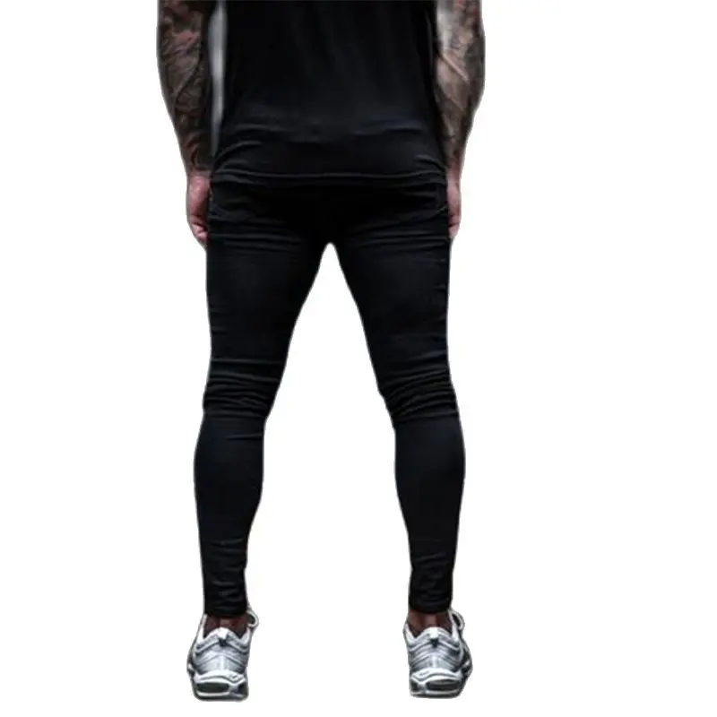 2022 New Men's Jeans Summer Fashion Black Leggings High Quality Stretch Cotton Slim Pencil Pants Casual Sports Men's Clothing