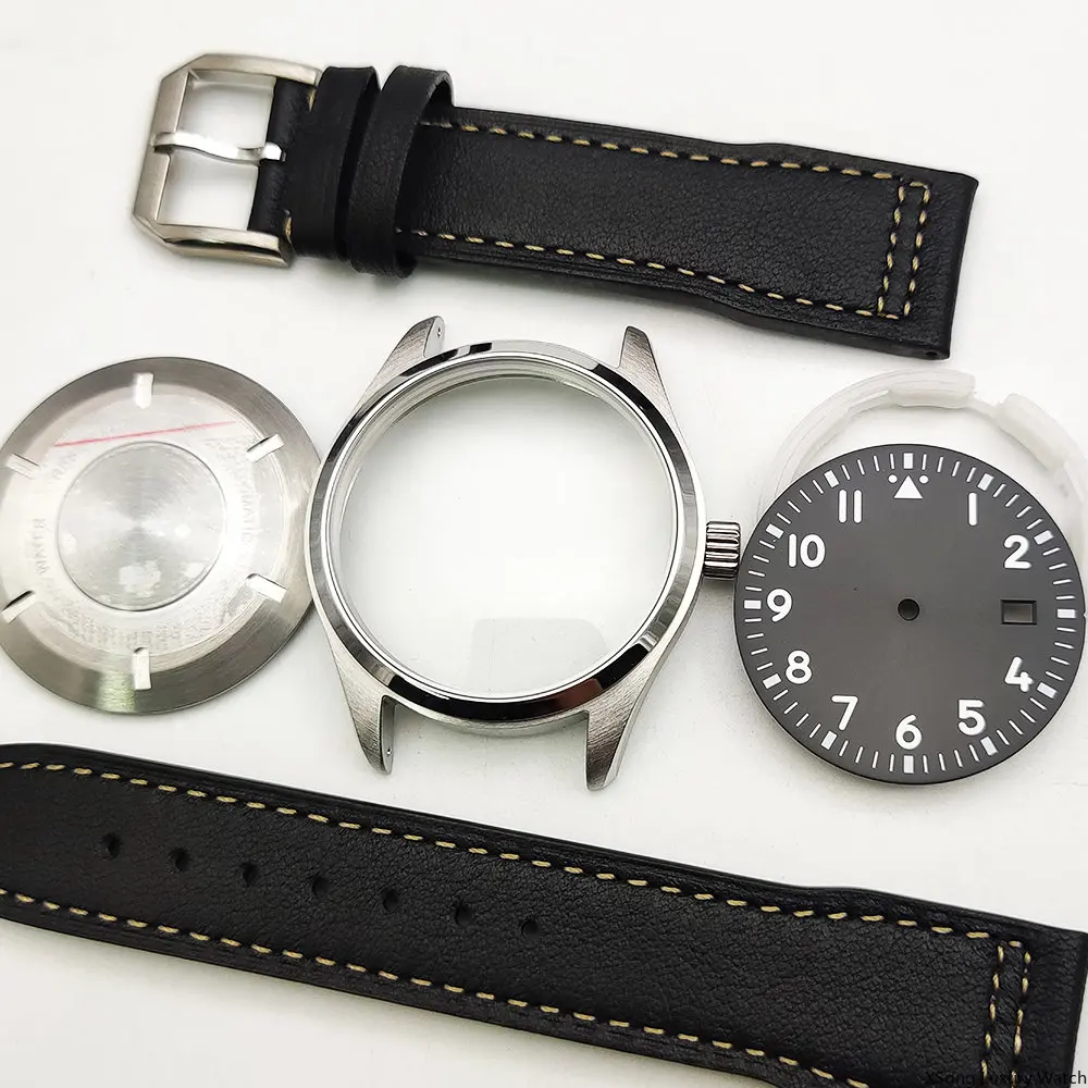 42mm Case Mechanical Watch Stainless Steel Cases Fit nh35a nh36a 4R Movement Waterproof Watch Case