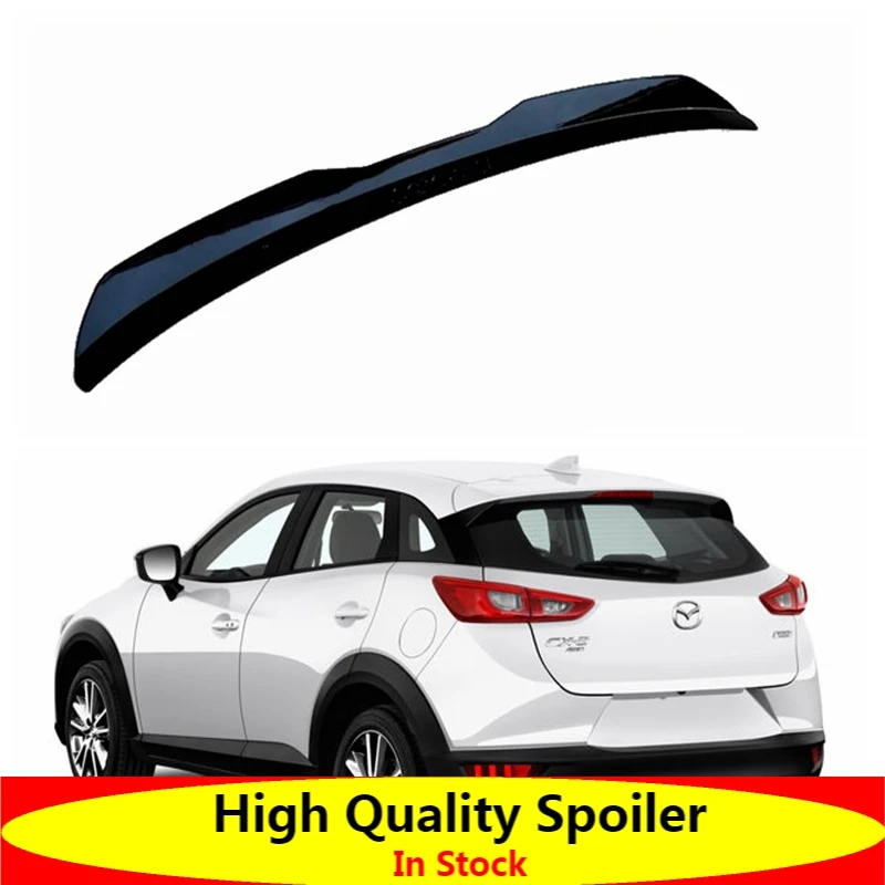 

Rear Roof Lip Spoiler For Mazda CX-3 CX3 2014-2019 Window Spoiler Gloss Black Accessories ABS Plastic Car Rear Trunk Wing