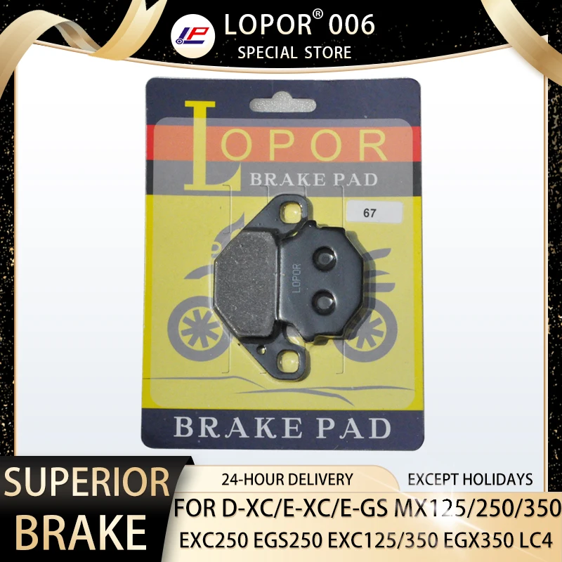 

LOPOR Motorcycle Brake Pads Front&Rear For D-XC /E-XC /E-GS MX125 EXC125 EXC250 EGS250 MX250 DXC350 EXC350 EGX350 MX350 LC4