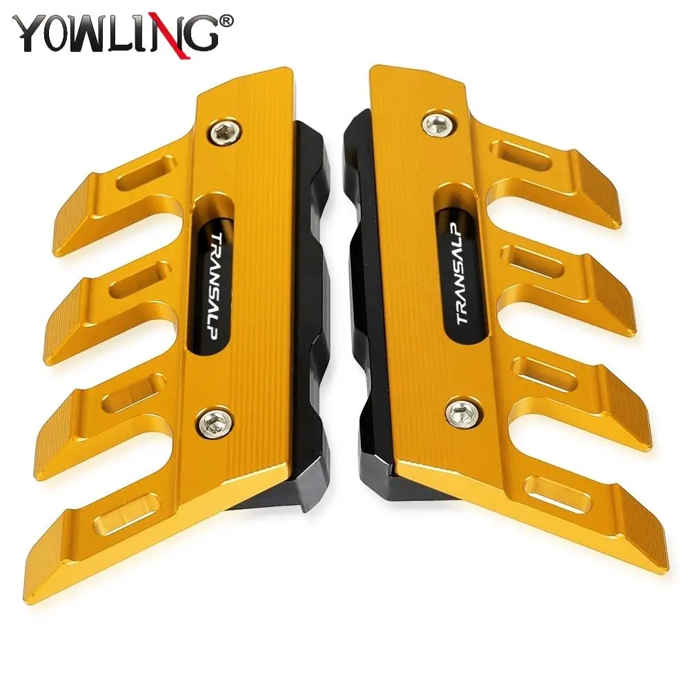 

FOR HONDA TRANSALP 600 650 700 750 XLV 600 650 700 TRANSAL Mudguard Side Protection Mount Shock Absorber Front Fender Cover