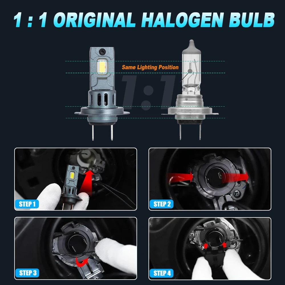 Лампа для автомобильной фары 60 Вт 6500 лм к