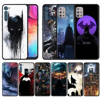 Black Phone Case for Motorola Moto G30 G60 Play One Fusion Power E6s Flexible Coques One Hyper Sac Hero Batman