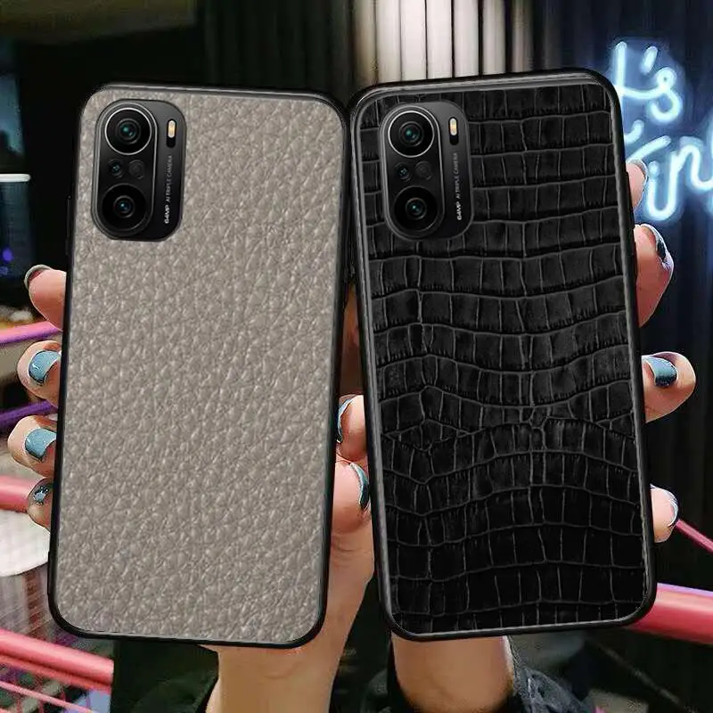 

Chic leather pattern Phone Case For xiaomi redmi POCO F1 F2 F3 X3 Pro M3 9C 10T Lite NFC Black Cover Silicone Back Prett mi 10 u