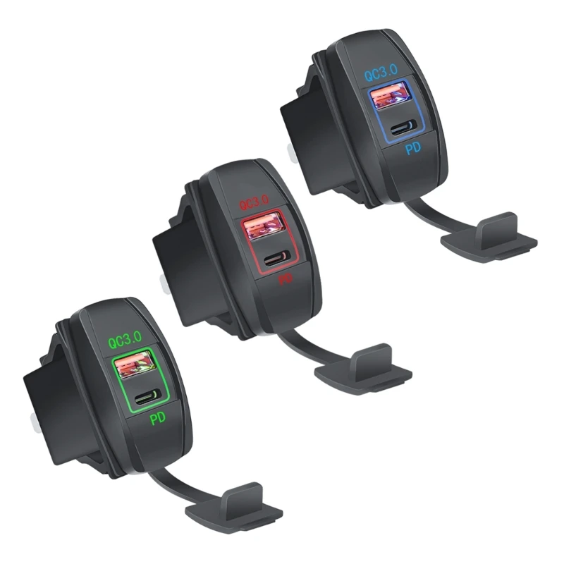 

12 В 24 В Автомобильные зарядные устройства USB QC3.0 и PD Type C Адаптер для зарядки Универсальный USB-порт для зарядки для