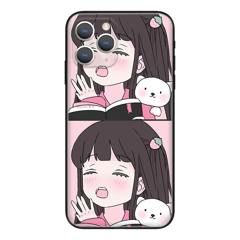 Чехол для телефона Cute popular anime girl для iPhone 13 Pro Max 12 11 mini XR XS 8 7 6 Plus SE 5 из силикона, предотвращающий падения.