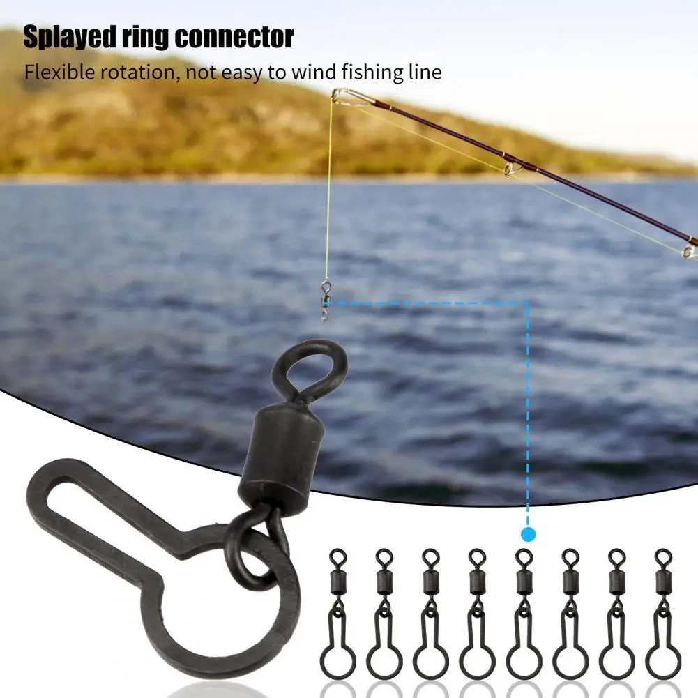 

20Pcs Solid Lure Snap Hooks Corrosion-Resistant Eight Character High Strength Lure Hook Connectors for Carp