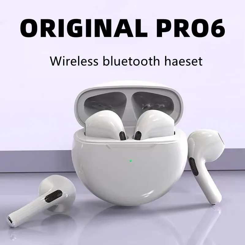 

Pro 6 TWS Wireless Bluetooth headset 5.2 Wireless Headphones 9D Sound Stereo Gaming Earbuds Sport Headset With Microphone Pro6