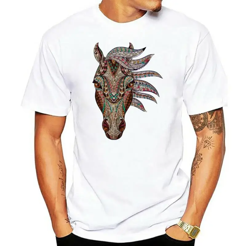 

Мужская футболка с коротким рукавом и принтом лошади