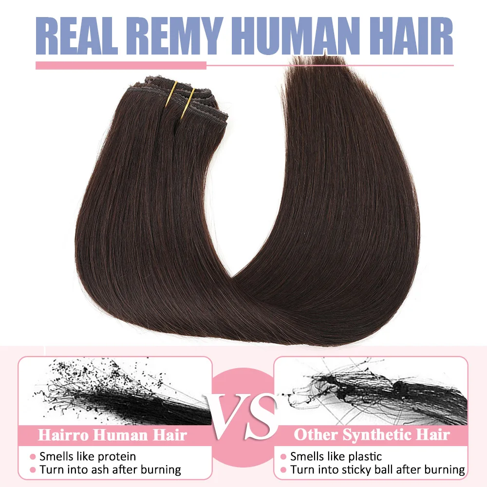 Накладные волосы на заколке настоящие человеческие бесшовные прямые 8 шт. 120 г с