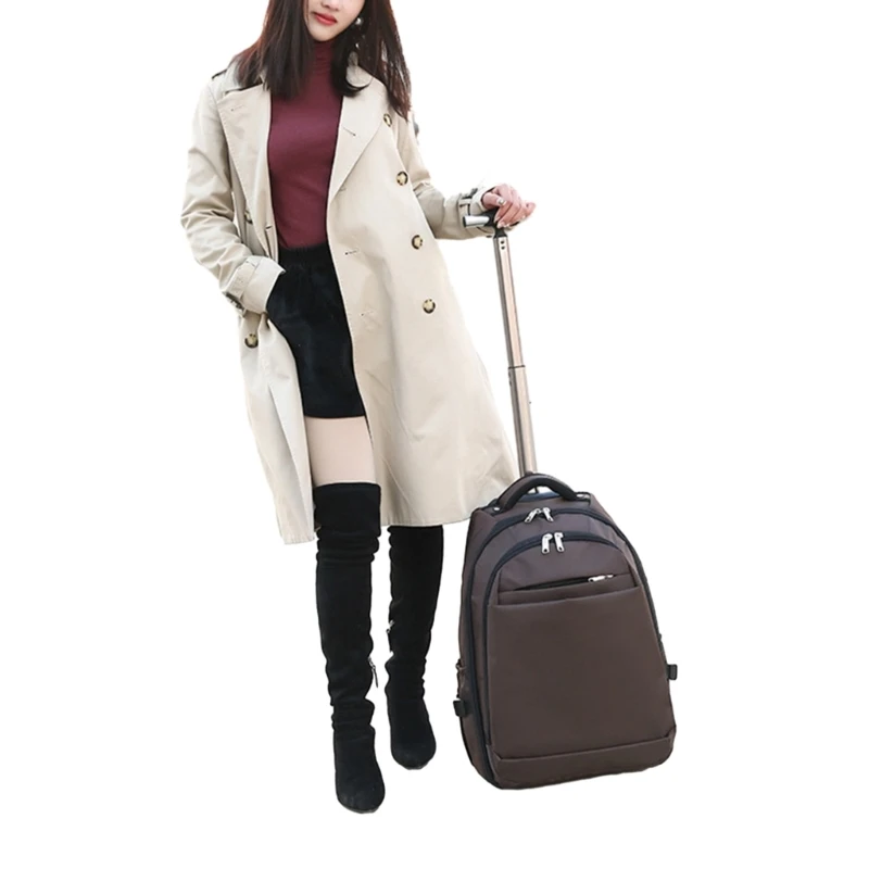 Рюкзак для ноутбука на колесиках брызгозащищенный колледжа работы компьютера