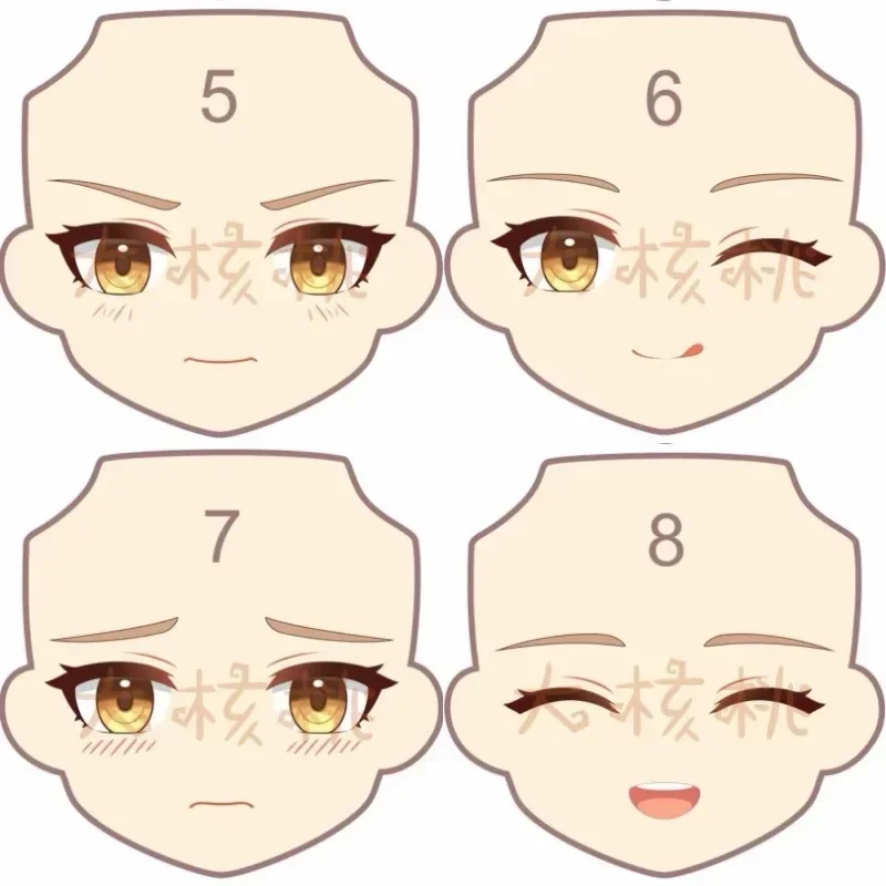 Yanqing Ob22 Ob24 кукла с лицом ручной работы водная наклейка лицевая панель аниме-игра