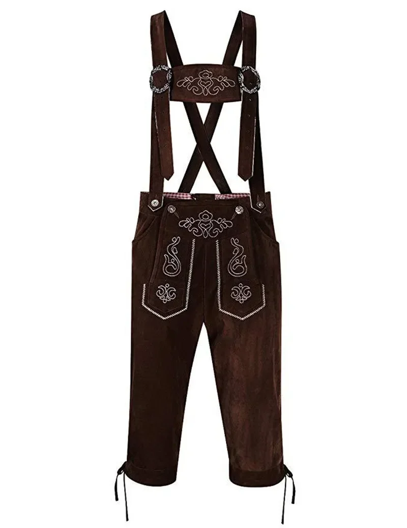 Фото Мужской и женский слинг Lederhosen Октоберфест, баварский парадный костюм, пивной фестиваль, нарядное платье, немецкая таверна, костюм официанта для косплея №4