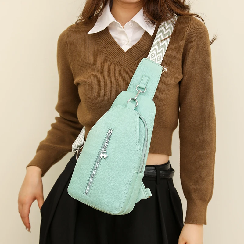 Модная Женская Сумка Через Плечо Из Мягкой Искусственной Кожи Однотонная