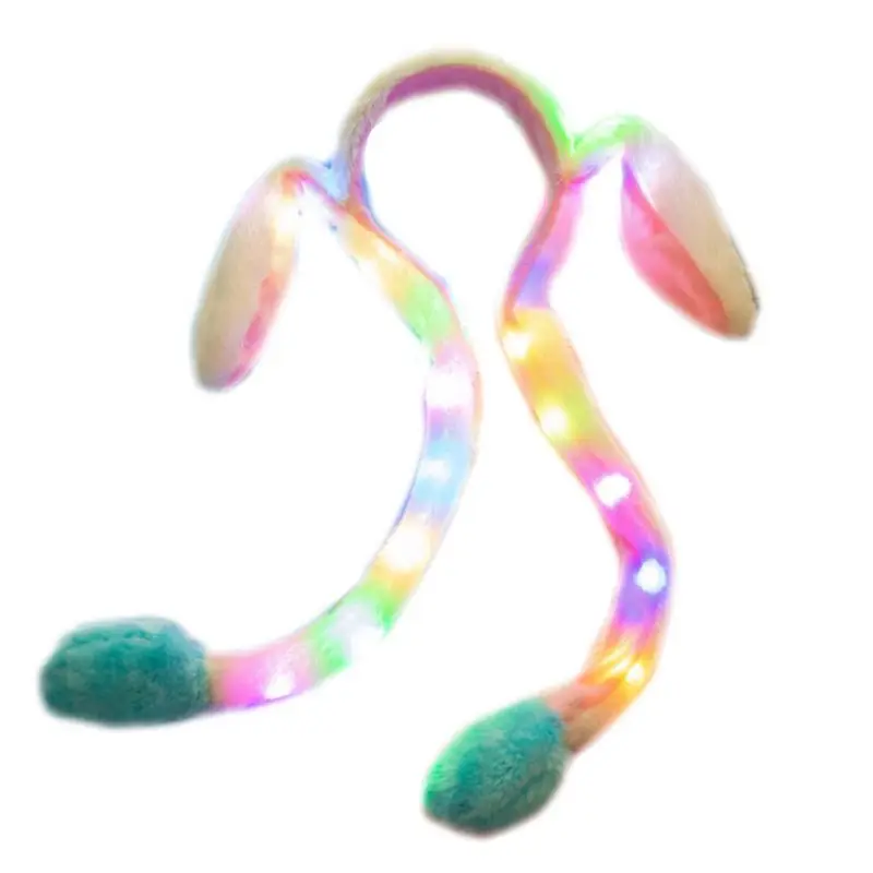 Повязка на голову с подсветкой кролика для женщин и девочек милая детская