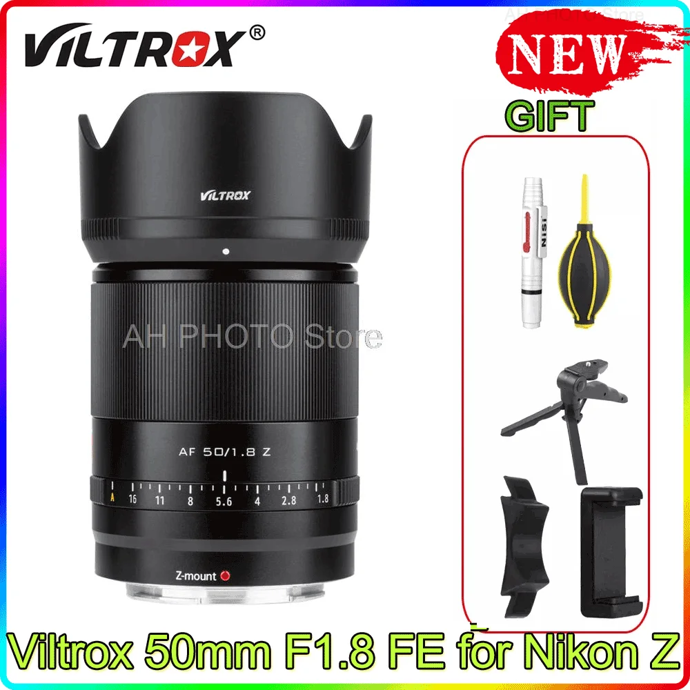 

Viltrox 50mm F1.8 Auto Focus Camera Lens Full Frame Wide Angle Prime Lens Large Aperture Portrait Lens for Nikon Z Mount ZFC Z5