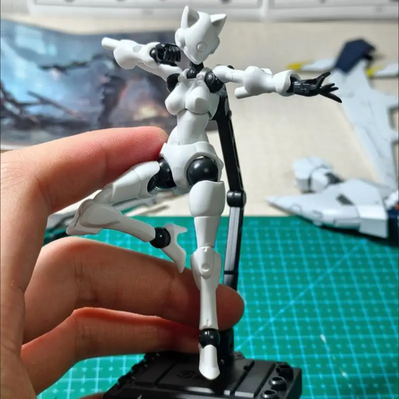 Фото Коллекционная экшн-фигурка Sheik Mainland 3MIN Project A 1/18 Cat Ear Mecha Girl XENODASH, ультра-подвижная сборная модель, подарок №1