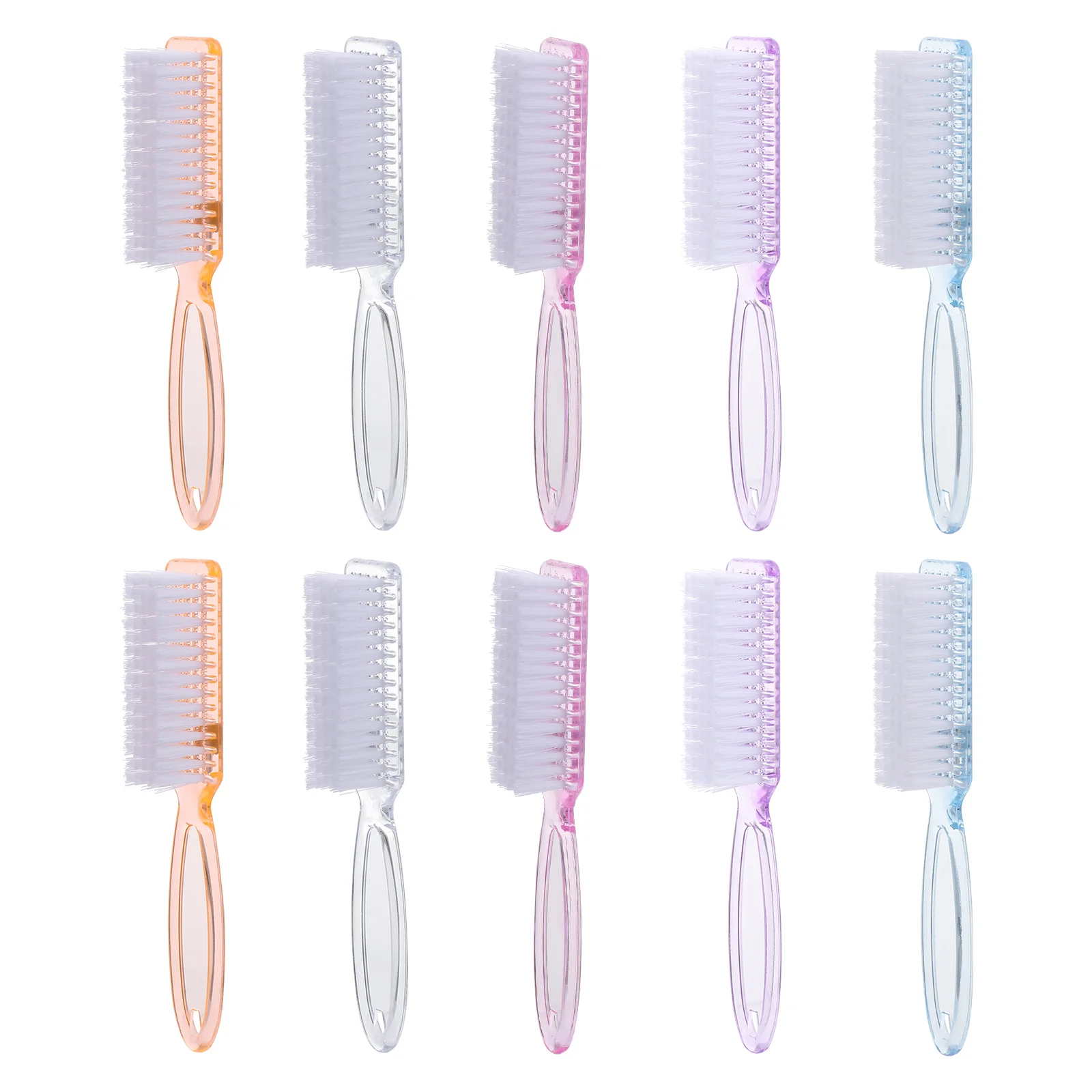 

10pcs Handle Grip Nail Brushes Handle Fingernail Scrub Nail Cleaning Brushes